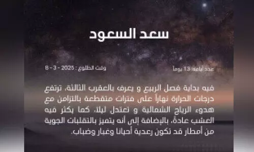 വ​സ​ന്ത​മെ​ത്തു​ന്നു; സാ​ദ് ന​ക്ഷ​ത്ര​മു​ദി​ച്ചു