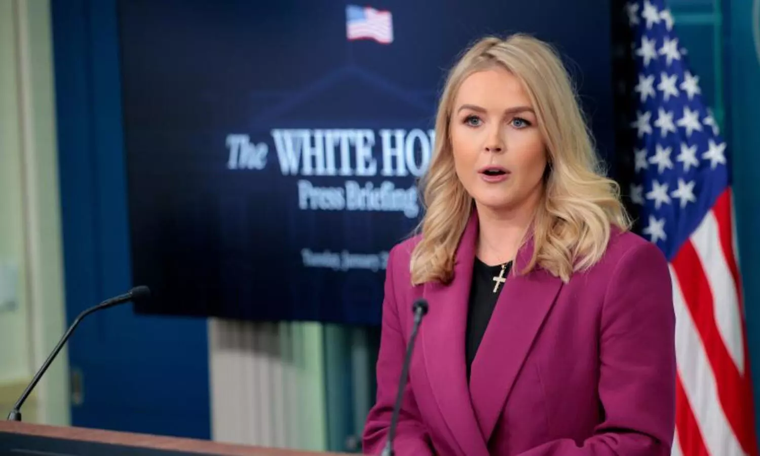 അമേരിക്കൻ മദ്യത്തിന് ഇന്ത്യ ചുമത്തുന്നത് 150 ശതമാനം താരിഫ്; വിമർശനവുമായി വൈറ്റ്ഹൗസ് പ്രസ് സെക്രട്ടറി