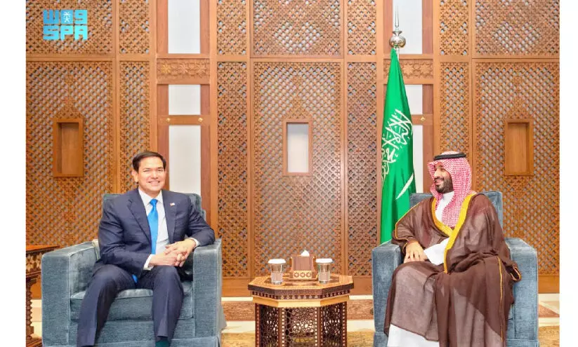 സൗദി കിരീടാവകാശിയും യു.എസ് സ്റ്റേറ്റ് സെക്രട്ടറിയും ചർച്ച നടത്തി സൗദി കിരീടാവകാശിയും യു.എസ് സ്റ്റേറ്റ് സെക്രട്ടറിയും ചർച്ച നടത്തി