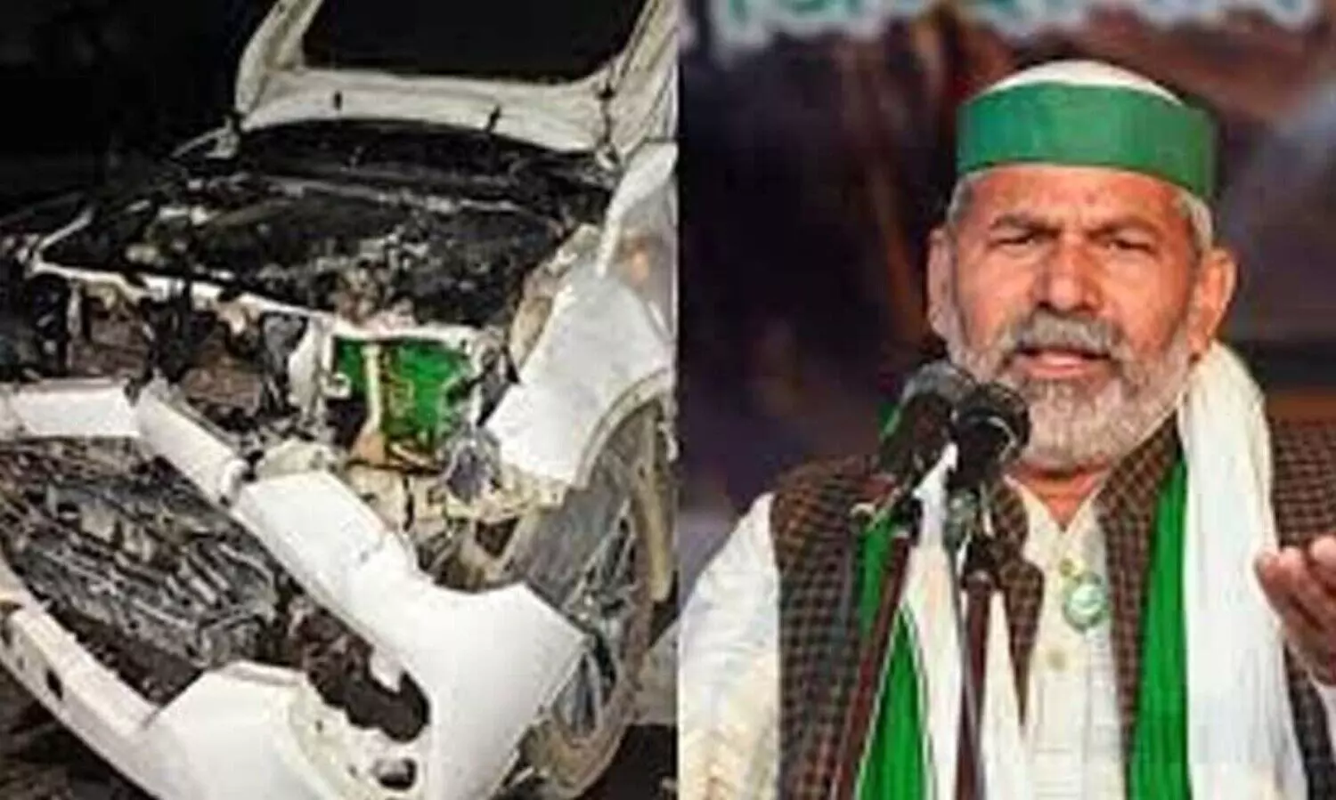 വാഹനത്തിനു മുന്നിലേക്ക് കാട്ടു മൃഗം ചാടി; അപകടത്തിൽ നിന്ന് കഷ്ടിച്ച് രക്ഷപ്പെട്ട് രാകേഷ് ടിക്കായത്ത്