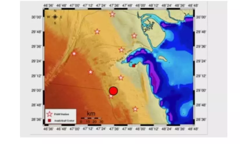 കു​വൈ​ത്ത് തെ​ക്ക​ൻ മേ​ഖ​ല​യി​ൽ നേ​രി​യ ഭൂ​ച​ല​നം