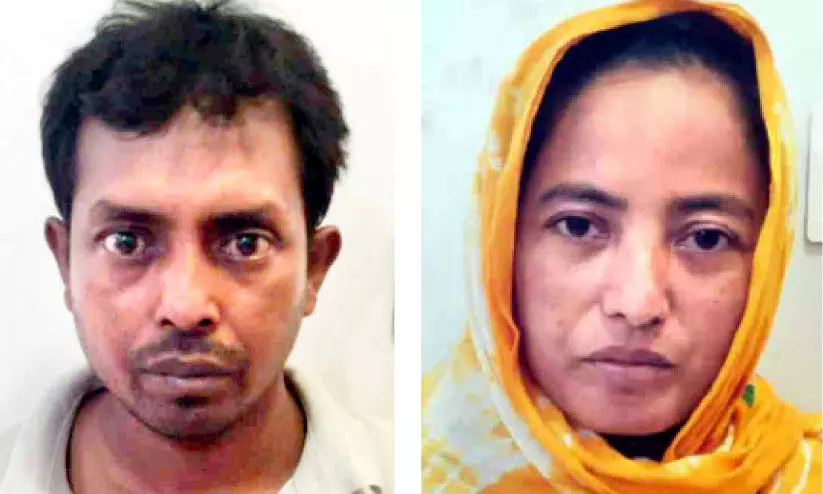 ക​ഞ്ചാ​വു​മാ​യി ദ​മ്പ​തി​ക​ൾ പി​ടി​യി​ൽ