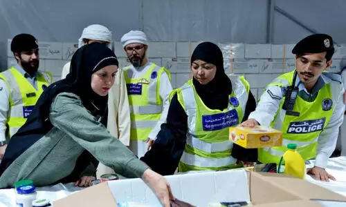 ഗ​സ്സ​ക്ക് മാ​നു​ഷി​ക സ​ഹാ​യ​വു​മാ​യി റാ​ക് പൊ​ലീ​സ്