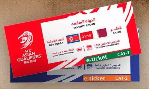 ലോ​ക​ക​പ്പ് യോ​ഗ്യ​ത റൗ​ണ്ട്; ഖ​ത്ത​ർ-​കൊ​റി​യ മാ​ച്ച് ടി​ക്ക​റ്റ് വി​ൽ​പ​ന തു​ട​ങ്ങി