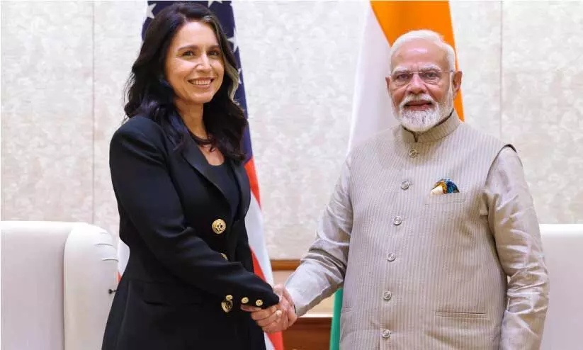 ഇസ്ലാമിക ഭീകരത ഭീഷണി, ഇന്ത്യക്കും അമേരിക്കക്കും ഒരുപോലെ ബാധകമെന്ന് തുളസി ഗബ്ബാർഡ് ഇസ്ലാമിക ഭീകരത ഭീഷണി, ഇന്ത്യക്കും അമേരിക്കക്കും ഒരുപോലെ ബാധകമെന്ന് തുളസി ഗബ്ബാർഡ്