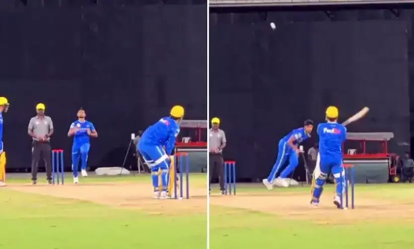 43-ാം വയസ്സിലും ധോണിയുടെ ട്രേഡ്മാർക്ക് ബാറ്റിങ്; പതിരനയുടെ യോർക്കറിൽ ഹെലികോപ്റ്റർ ഷോട്ട് -വിഡിയോ 43-ാം വയസ്സിലും ധോണിയുടെ ട്രേഡ്മാർക്ക് ബാറ്റിങ്; പതിരനയുടെ യോർക്കറിൽ ഹെലികോപ്റ്റർ ഷോട്ട് -വിഡിയോ