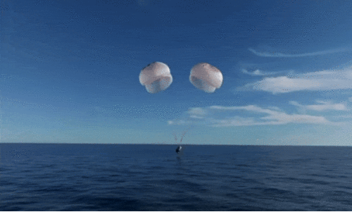 സുനിതയും സംഘവുമായി മെക്സിക്കൻ ഉൾക്കടലിൽ ഡ്രാഗൺ പേടകത്തിന്‍റെ സ്പ്ലാഷ് ഡൗൺ -വിഡിയോ വൈറൽ