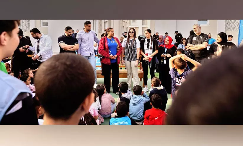 യുദ്ധമുറിവിൽ ആശ്വാസവുമായി ഒളിമ്പ്യന്മാരെത്തി യുദ്ധമുറിവിൽ ആശ്വാസവുമായി ഒളിമ്പ്യന്മാരെത്തി