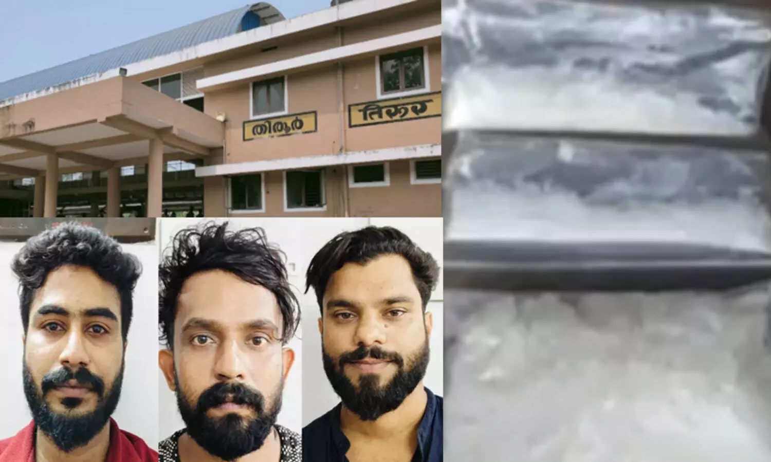 ഒമാനിലെ എം.ഡി.എം.എക്ക് വീര്യം കൂടുമെന്ന് പ്രതികൾ, വിമാന മാർഗം മുംബൈയിൽ എത്തിച്ചു, ട്രെയിൻ മാർഗം കേരളത്തിലേക്ക്; തിരൂരിൽ പിടിയിലായത് മൂന്ന് പേർ