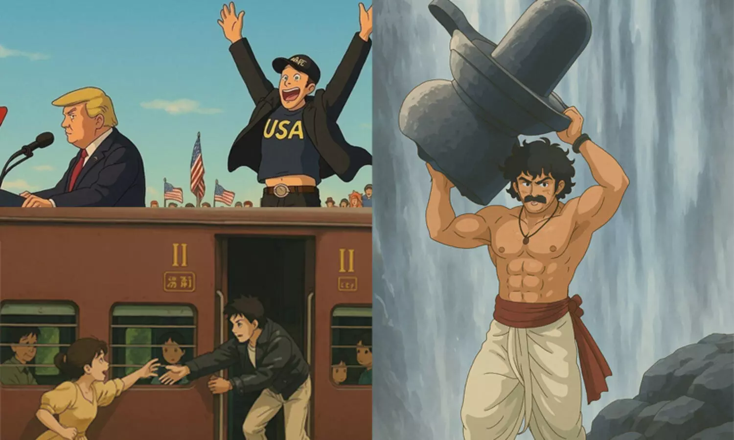 ട്രംപും മസ്കും മുതൽ ബാഹുബലി വരെ; സ്റ്റുഡിയോ ഗിബ്ലി തരംഗത്തിൽ ലോകം