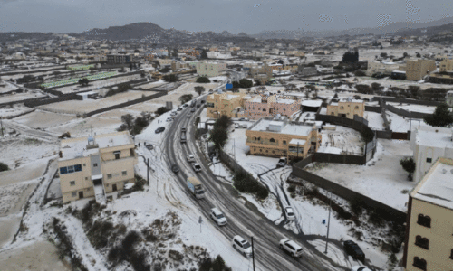 അ​ൽ സൗ​ദ മ​ല​ക​ളി​ൽ തു​ട​ർ​ച്ച​യാ​യ ര​ണ്ടാം ദി​വ​സ​വും ആ​ലി​പ്പ​ഴ വ​ർ​ഷം