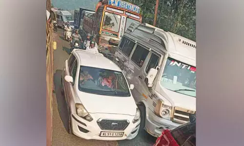 ഇ-​പാ​സ് പ​രി​ശോ​ധ​നയെതുടർന്ന് നാ​ടു​കാ​ണി ചു​ര​ത്തി​ൽ ഗ​താ​ഗ​ത​ക്കു​രു​ക്ക്