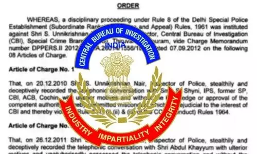 ‘എസ്.പിയുടെ ഫോൺ റെക്കോഡ് ചെയ്തു, കൃത്യവിലോപം കാണിച്ചു’; മലയാളിയായ സി.ബി.ഐ ഉദ്യോഗസ്ഥനെ പിരിച്ചുവിട്ടു