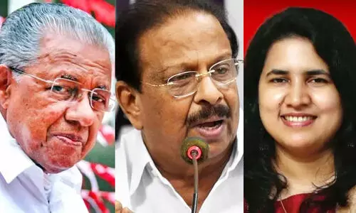 K Sudhakaran, Pinarayi Vijayan, Veena Vijayan