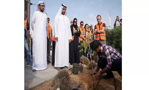 സു​സ്ഥി​ര ഭാ​വി​ക്ക് വൃ​ക്ഷ​ത്തൈ​ക​ൾ  ന​ട്ട് അ​ബൂ​ദ​ബി