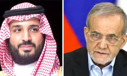 സൗ​ദി കി​രീ​ടാ​വ​കാ​ശി​യും ഇ​റാ​ൻ പ്ര​സി​ഡ​ന്റും സം​ഭാ​ഷ​ണം ന​ട​ത്തി