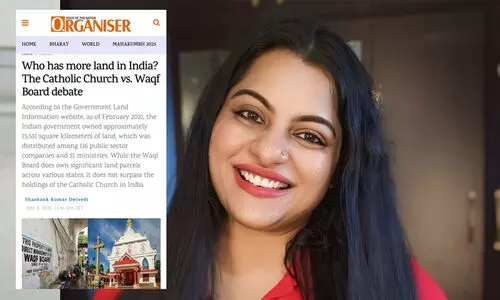 ‘ആർ.എസ്.എസിന്റെ ലേഖനം ഇന്നലെ രാത്രി തന്നെ അവർ മുക്കി ഗയ്സ്..’ -കത്തോലിക്ക സഭക്കെതിരായ ലേഖനം ഓർഗനൈസർ പിൻവലിച്ചു, സ്ക്രീൻഷോട്ട് പങ്കുവെച്ച് താര ടോജോ അലക്സ്