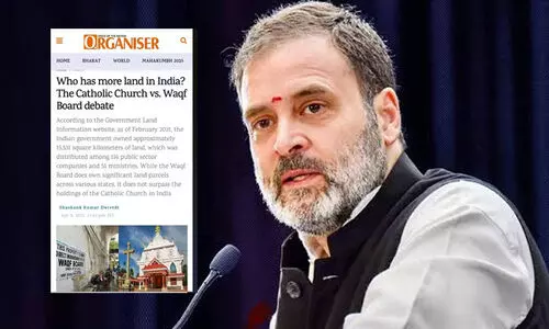 ‘ആർ.‌എസ്‌.എസ് ക്രിസ്ത്യാനികൾക്കെതിരെ തിരിയാൻ അധികനേരം വേണ്ടി വന്നില്ല’; ഓർഗനൈസർ ലേഖനം ചൂണ്ടിക്കാട്ടി രാഹുൽ ഗാന്ധി
