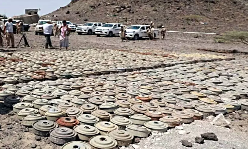 യ​മ​ൻ, അ​സ​ർ​ബൈ​ജാ​ൻ, ഇ​റാ​ഖ്​ എ​ന്നി​വി​ട​ങ്ങ​ളി​ൽ  കു​ഴി​ബോം​ബ് നീ​ക്കംചെ​യ്യാ​ൻ 241   ദ​ശ​ല​ക്ഷം ഡോ​ള​ർ ചെ​ല​വ​ഴി​ച്ച്​ സൗ​ദി