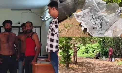 ക്ഷേത്രോത്സവ പരിസരത്ത് സ്ഫോടക വസ്തുക്കളുമായി എത്തിയ മുൻ കാപ്പ പ്രതിയെയും കൂട്ടാളികളെയും പൊലീസ് പിടികൂടി