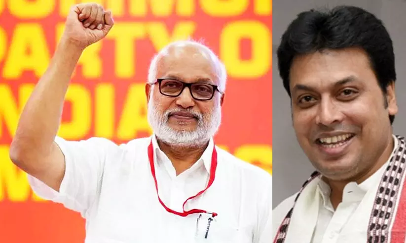 ആരാണ് എം.എ. ബേബി? അറിയില്ല, ഗൂഗ്ൾ നോക്കേണ്ടി വരും; പരിഹാസവുമായി ത്രിപുര മുൻ മുഖ്യമന്ത്രി ആരാണ് എം.എ. ബേബി? അറിയില്ല, ഗൂഗ്ൾ ചെയ്ത് നോക്കും; പരിഹാസവുമായി ത്രിപുര മുൻ മുഖ്യമന്ത്രി