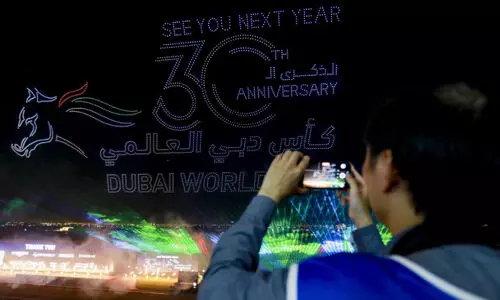 ഡ്രോ​ൺ ഷോ: ​ദു​ബൈ വേ​ൾ​ഡ്​ ക​പ്പി​ന്​ ഗി​ന്ന​സ്​ റെ​ക്കോ​ഡ്​