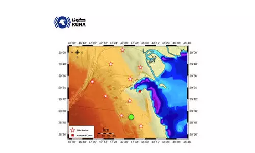 മ​നാ​ഖീ​ഷ് പ്ര​ദേ​ശ​ത്ത് നേ​രി​യ ഭൂ​ക​മ്പം