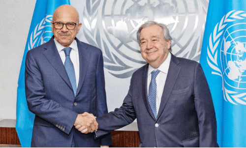 ബ​ഹ്റൈ​ൻ വി​ദേ​ശ​കാ​ര്യ മ​ന്ത്രി​യും യു.​എ​ൻ സെ​ക്ര​ട്ട​റി​യും കൂ​ടി​ക്കാ​ഴ്ച ന​ട​ത്തി