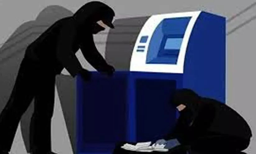 എസ്.ബി.ഐ. എ.ടി.എം കുത്തിപ്പൊളിച്ച് 12.9ലക്ഷം കവർന്ന് മോഷ്ടാക്കൾ