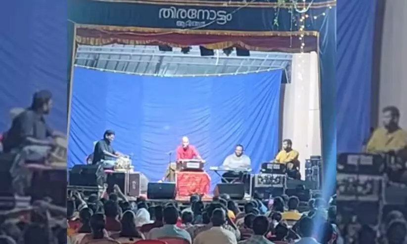 ക്ഷേത്രോത്സവ പരിപാടിക്കിടെ വീണ്ടും വിപ്ലവഗാനം പാടി അലോഷി; പരാതി നൽകി കോൺഗ്രസ്