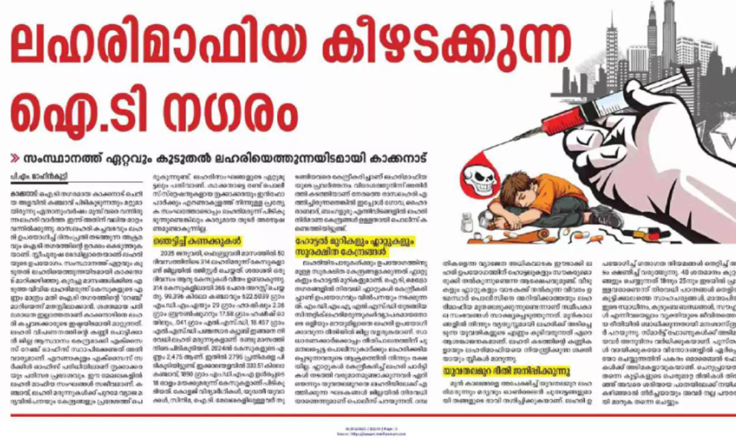 ഐ.​ടി ന​ഗ​ര​ത്തിലെ ലഹരി മാഫി‍യയെ തുരത്താൻ തൃ​ക്കാ​ക്ക​ര ന​ഗ​ര​സ​ഭ; സ്‌ക്വാഡുകൾ രൂപവത്​കരിക്കും; മേൽനോട്ടം കൗൺസിലർമാർക്ക്