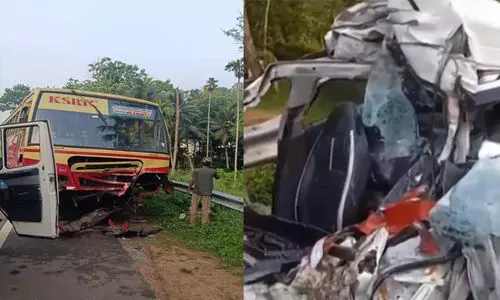 റാന്നിയിൽ കെ.എസ്.ആർ.ടി.സി ബസും കാറും കൂട്ടിയിടിച്ച് ഒരാൾ മരിച്ചു