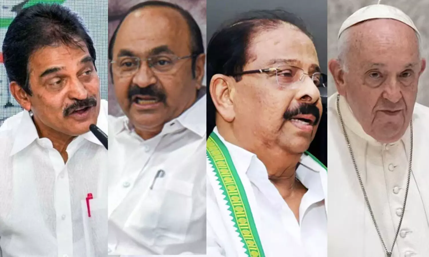 Pope Francis, KC Venugopal, Vd Satheesan, K Sudhakaran