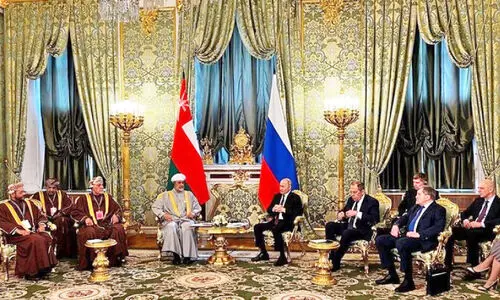 oman sultan Haitham bin Tariq meets Vladimir Putin oman sultan Haitham bin Tariq meets Vladimir Putin