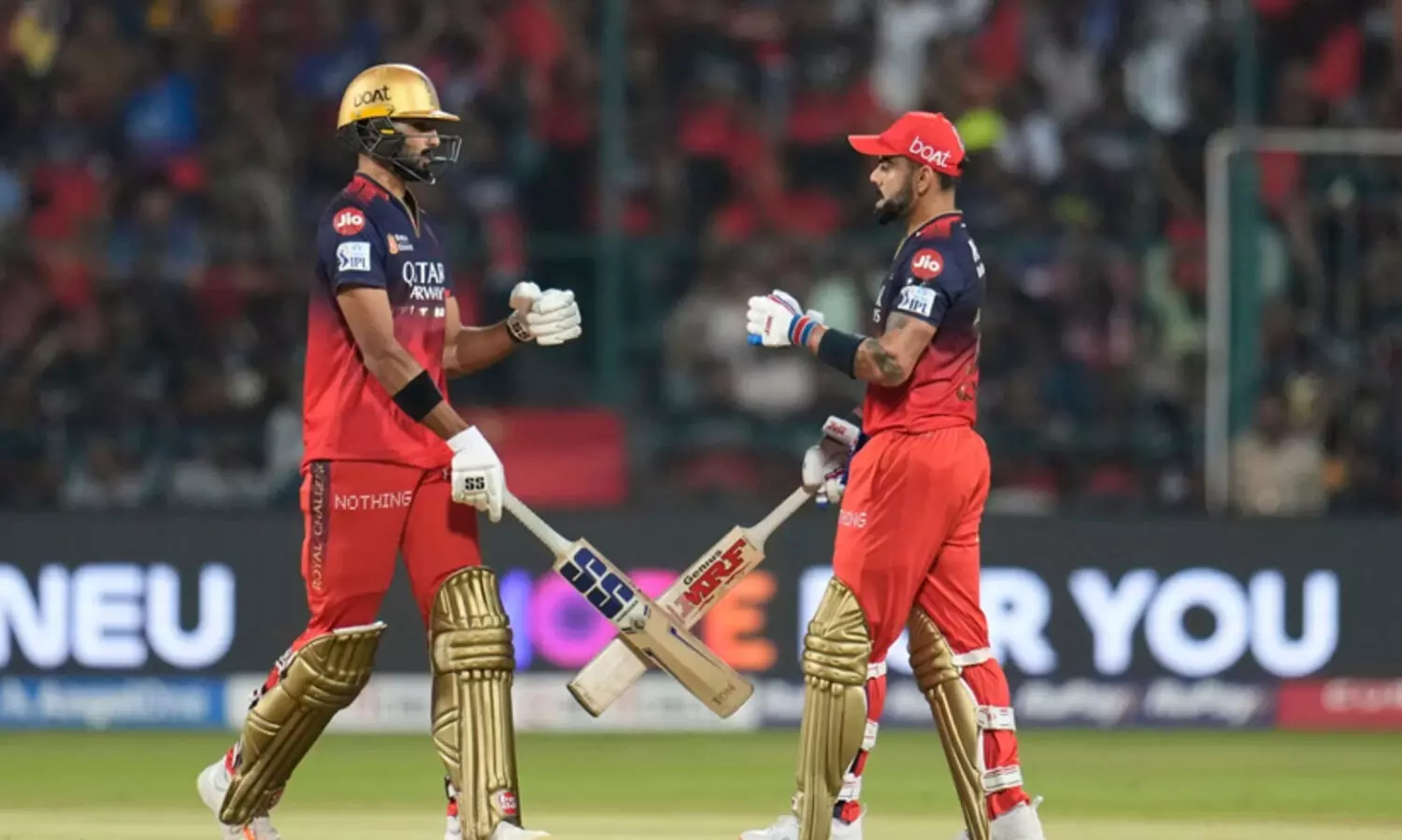 വീണ്ടും തകർത്തടിച്ച് കോഹ്ലിയും പടിക്കലും; രാജസ്ഥാനെതിരെ ബംഗളൂരുവിന് കൂറ്റൻ സ്കോർ