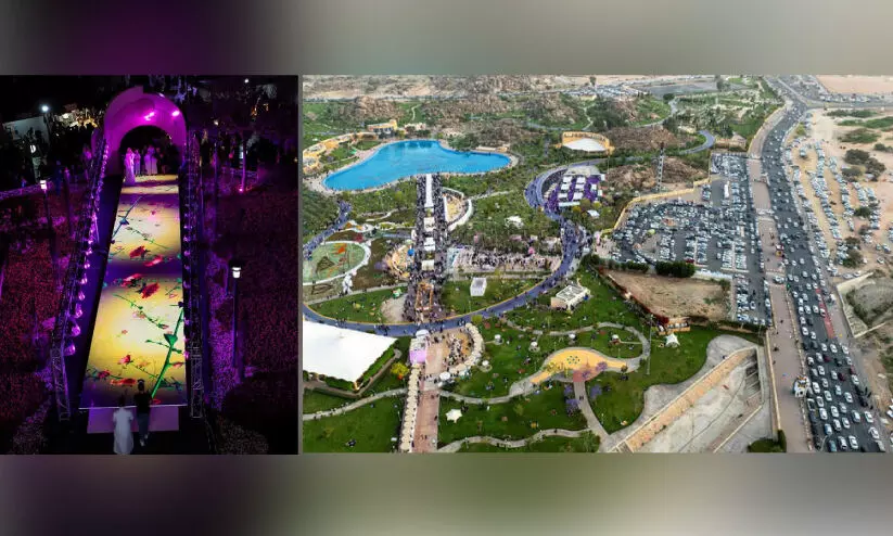 ത്വാ​ഇ​ഫ് അ​ൽ റു​ദ​ഫ് പാ​ർ​ക്കി​ലെ മേ​ള​യി​ലേ​ക്ക്​ സ​ന്ദ​ർ​ശ​ക പ്ര​വാ​ഹം