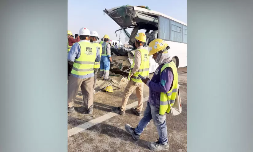 ജുബൈൽ വാഹനാപകടം: പരിക്കേറ്റവർ ഇപ്പോഴും ചികിത്സയിൽ ജുബൈൽ വാഹനാപകടം: പരിക്കേറ്റവർ ഇപ്പോഴും ചികിത്സയിൽ