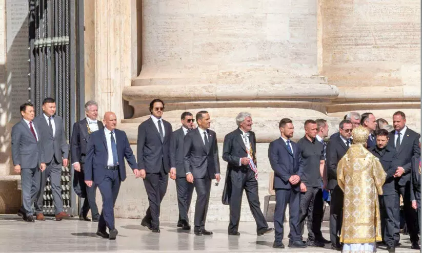 മാ​ർ​പാ​പ്പ​യു​ടെ സം​സ്കാ​ര​ച​ട​ങ്ങി​ൽ പ്ര​ധാ​ന​മ​ന്ത്രി പ​​ങ്കെ​ടു​ത്തു