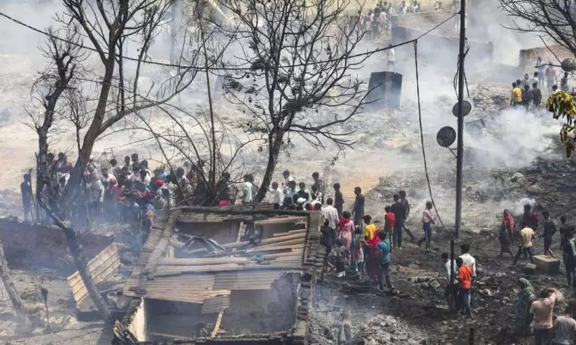 ഡൽഹിയിൽ ജനവാസ മേഖലയിൽ തീപിടിത്തം; രണ്ട് കുട്ടികൾ വെന്തുമരിച്ചു