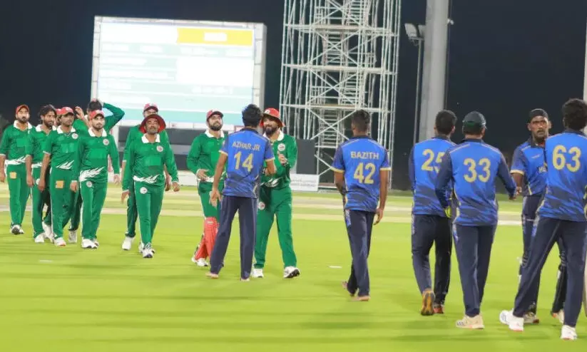 അവസാന മത്സരത്തിൽ കേരളത്തിന് തോൽവി; ഒമാൻ ചെയർമാൻ ഇലവനെതിരായ പരമ്പര സമനിലയിൽ അവസാന മത്സരത്തിൽ കേരളത്തിന് തോൽവി; ഒമാൻ ചെയർമാൻ ഇലവനെതിരായ പരമ്പര സമനിലയിൽ