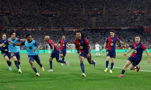 എക്സ്ട്രാ ടൈം ഗോളിൽ നാടകീയ ജയം; കോപ ഡെൽ റേ കിരീടത്തിൽ മുത്തമിട്ട് ബാഴ്സലോണ