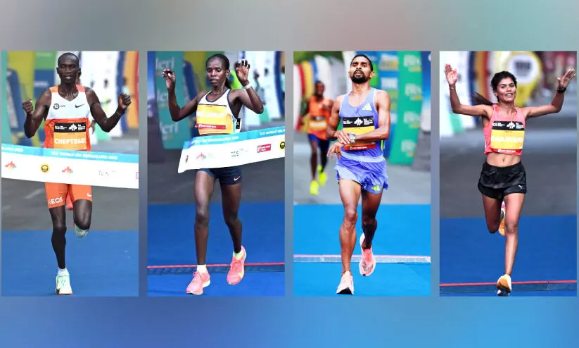 ബം​ഗ​ളൂ​രു മാ​ര​ത്ത​ൺ; ജോ​ഷ്വ, സാ​റ ജേ​താ​ക്ക​ൾ; ഇ​ന്ത്യ​ൻ താ​ര​ങ്ങ​ളി​ൽ ഇ​വ​ന്റ് റെ​ക്കോ​ഡി​ട്ട് അ​ഭി​ഷേ​ക് പാ​ൽ