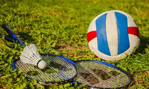 throwball and badminton