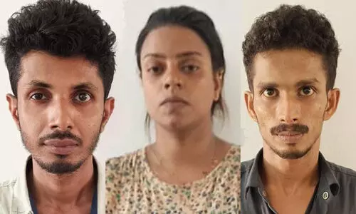 രാത്രി റോഡരികിൽ കണ്ട കാറിൽ എം.ഡി.എം.എ; യുവതിയും രണ്ട് യുവാക്കളും അറസ്റ്റില്‍