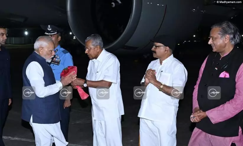 പ്രധാനമന്ത്രി തിരുവനന്തപുരത്ത്; കനത്ത സുരക്ഷയിൽ നഗരം