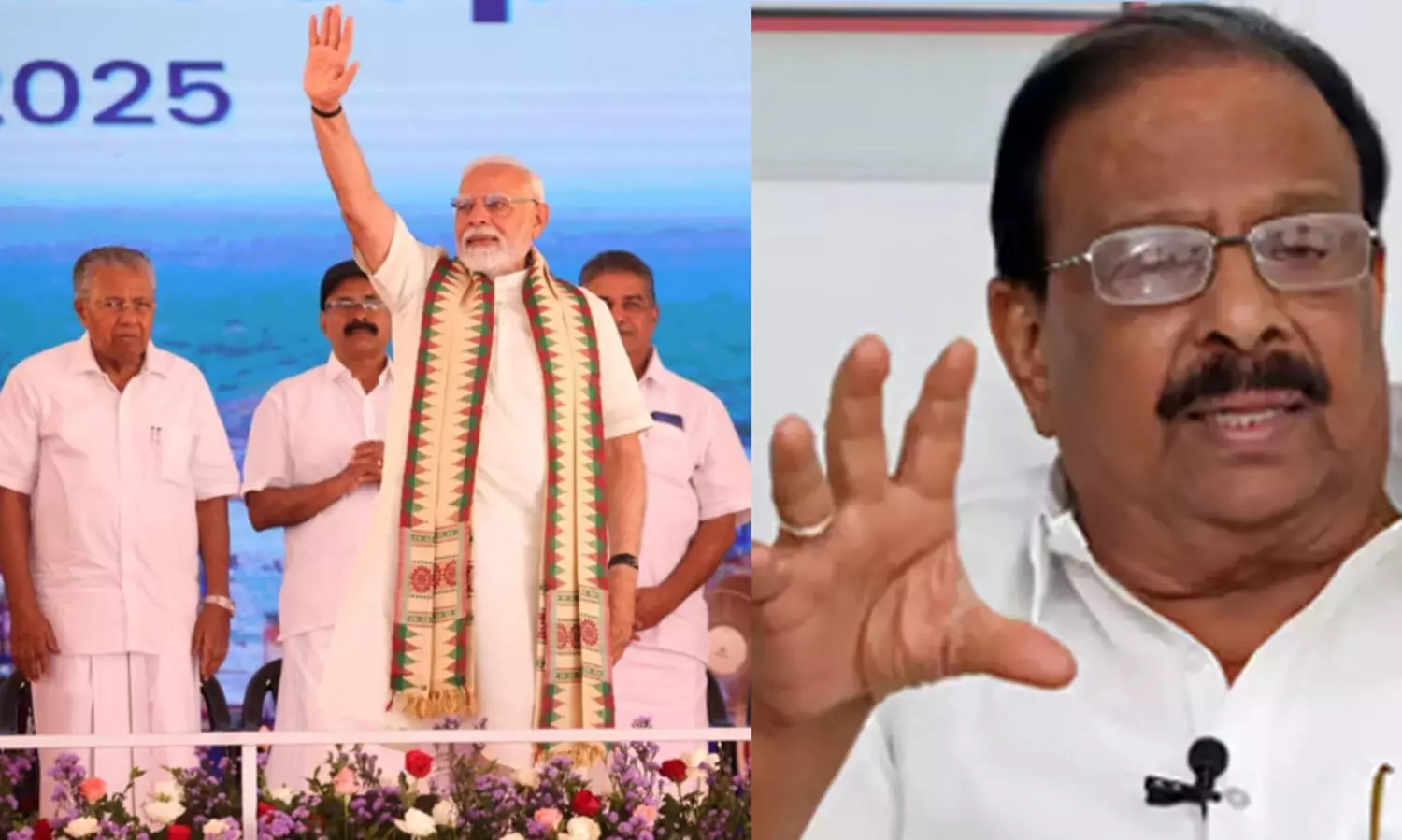 വിഴിഞ്ഞം ഉദ്ഘാടനവേദിയില്‍ ഇന്ത്യാമുന്നണിയെയും ഉമ്മന്‍ ചാണ്ടിയെയും അപമാനിച്ചു- കെ. സുധാകരന്‍