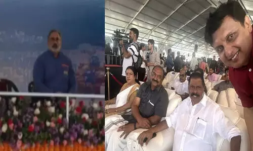 വിളമ്പുന്നവന് നാണമില്ലെങ്കിൽ കഴിക്കുന്നവന് നാണം വേണം, ഞങ്ങൾ സദസിലുണ്ട്, രാജീവ് ചന്ദ്രശേഖർ വേദിയിലും; രൂക്ഷ പരിഹാസവുമായി മന്ത്രി റിയാസ്