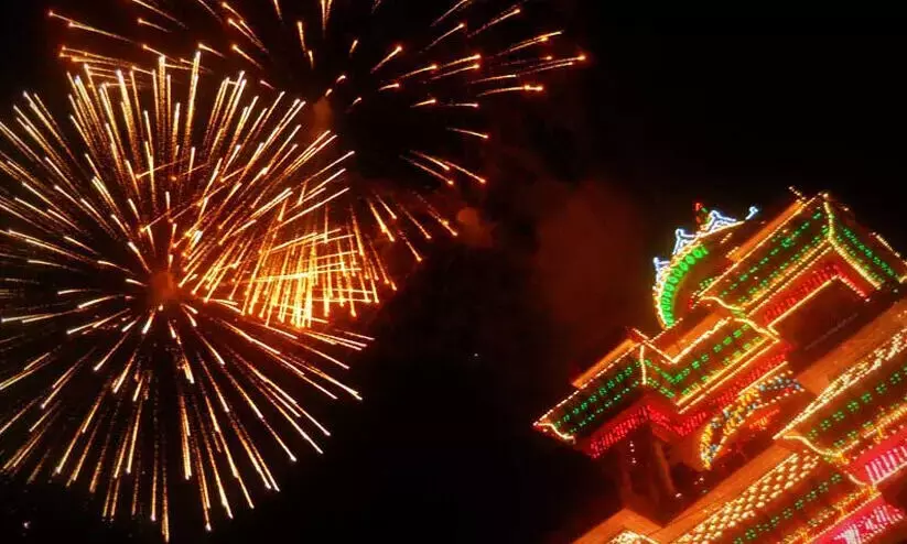 Thrissur Pooram Sample fireworks