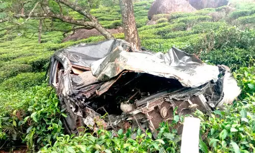 കാർ താഴ്ചയിലേക്ക് മറിഞ്ഞ് ഒമ്പത് പേർക്ക് പരിക്ക്