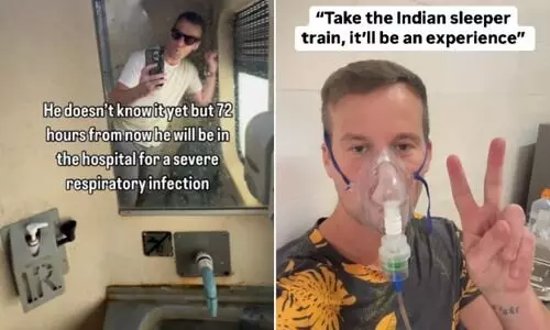 എ.സി കോച്ചിലെ വൃത്തിഹീനമായ ശുചിമുറി, യാത്രക്കു പിന്നാലെ ആശുപത്രിയിൽ; ഇനി ട്രെയിനിൽ കയറില്ലെന്ന് ട്രാവൽ വ്ലോഗർ